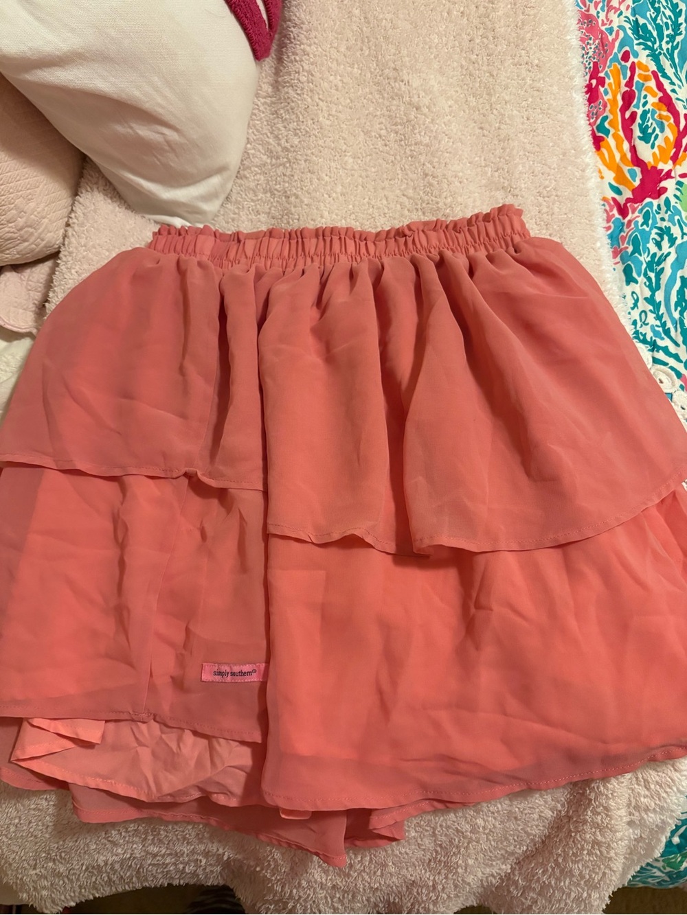 Simply Southern Layered Ruffle Chiffon Mini Skirt